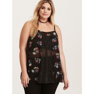 NWT Torrid Floral Chiffon Cami